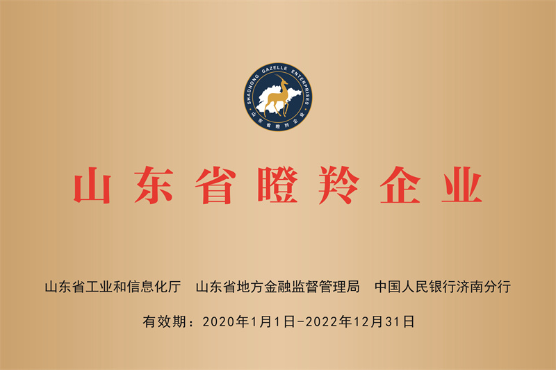 2019年省瞪羚企业牌匾